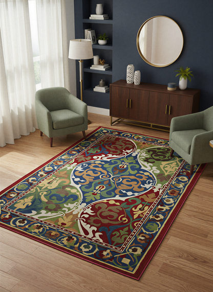 Arte HD035 Klasik Desenli Renkli Dekoratif Dokuma Halı