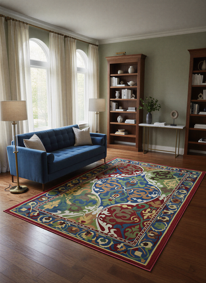 Arte HD035 Klasik Desenli Renkli Dekoratif Dokuma Halı