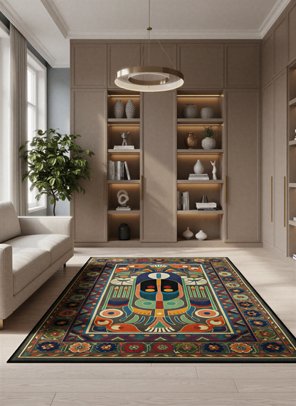 Arte HD034 Soyut ve Klasik Desenli Dekoratif Dokuma Halı