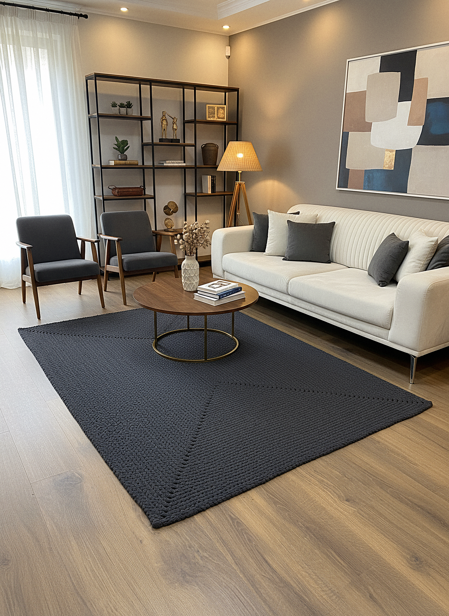 KNİTTED RUG 01 - Knitted Rectangle Rug