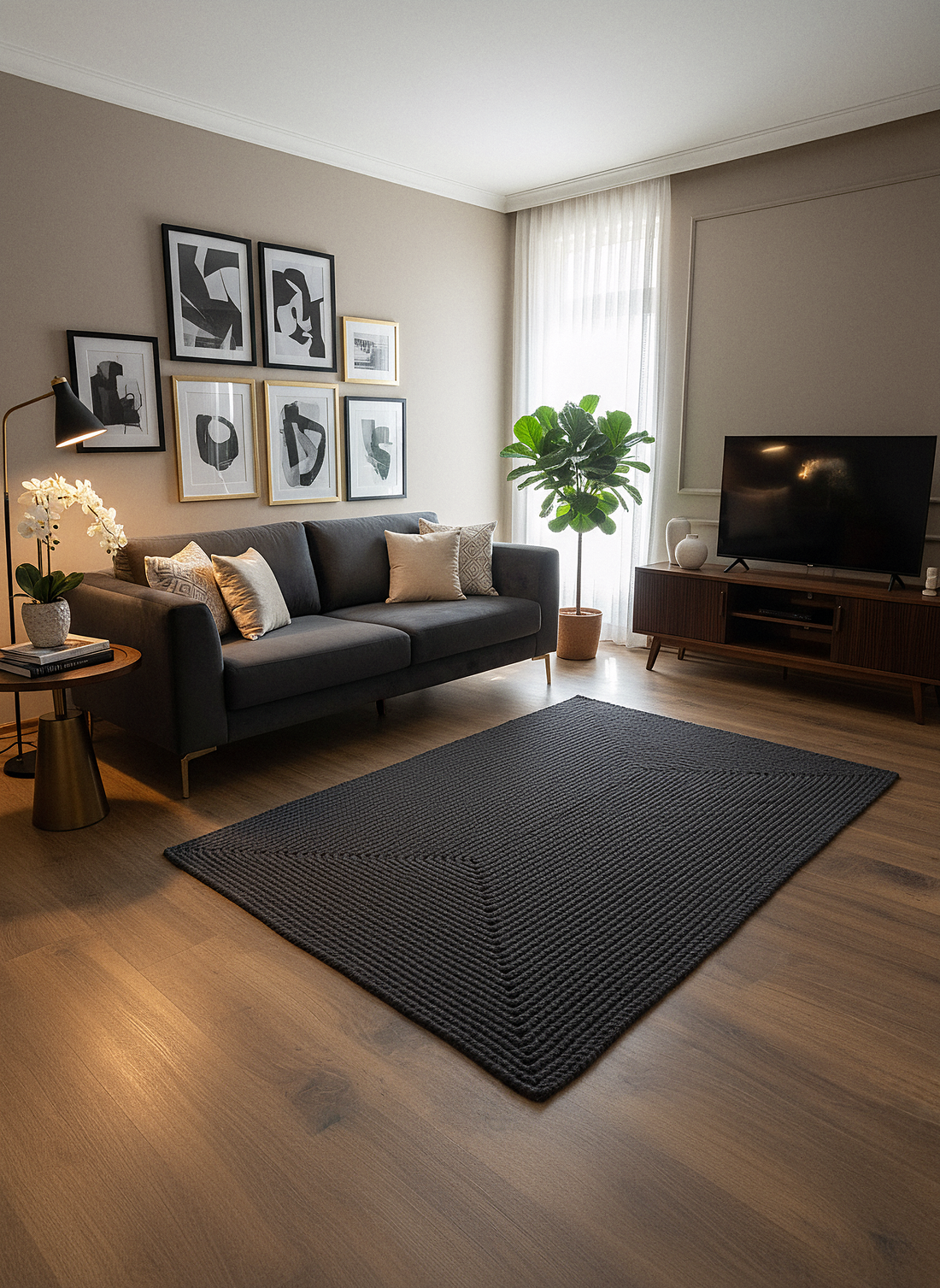 KNİTTED RUG 01 - Knitted Rectangle Rug
