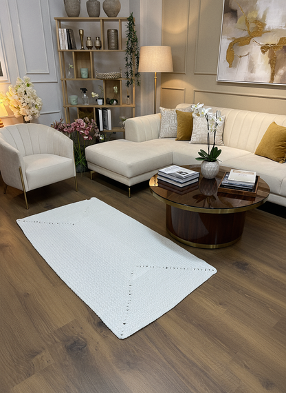 KNİTTED RUG 04 - Knitted Rectangle Rug