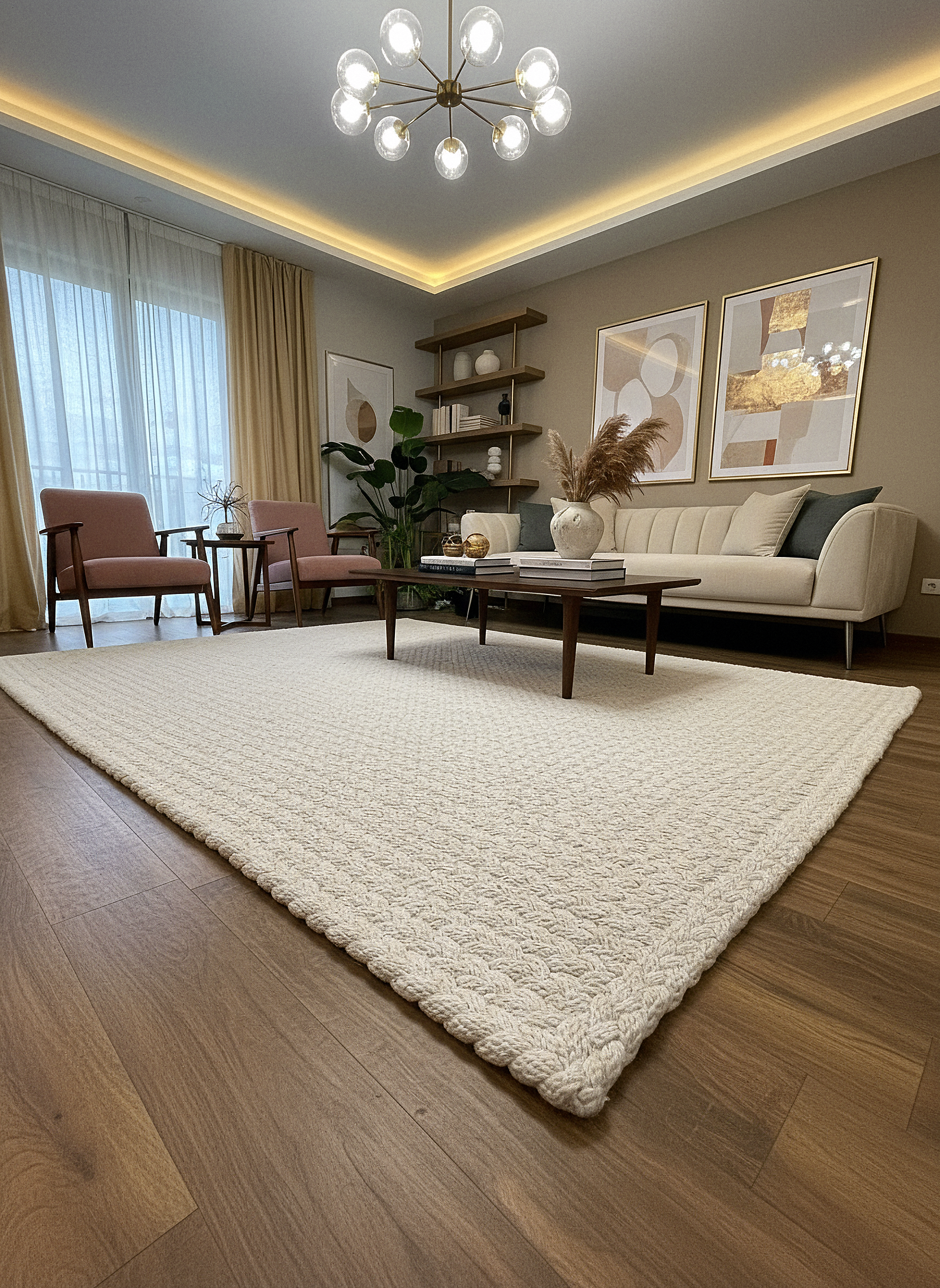 KNİTTED RUG 04 - Knitted Rectangle Rug