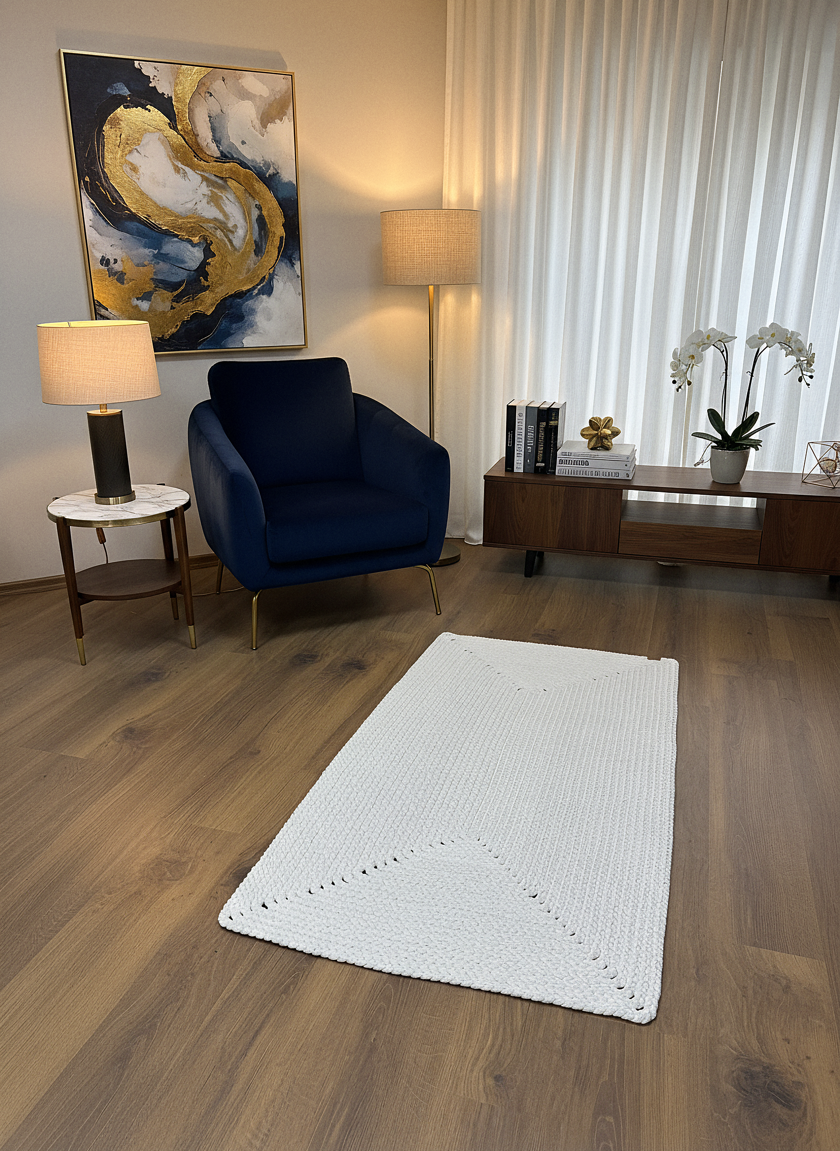 KNİTTED RUG 04 - Knitted Rectangle Rug