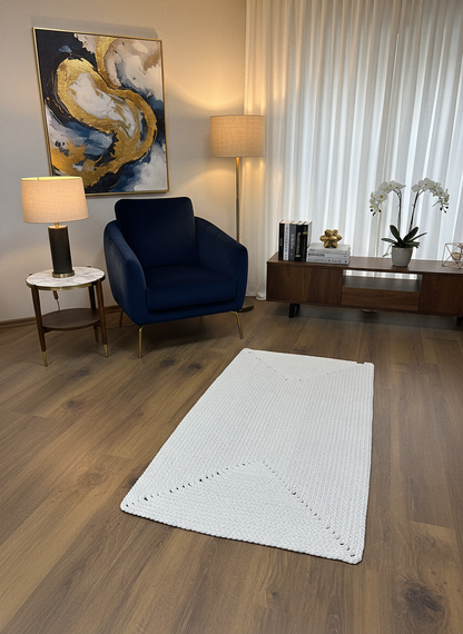 KNİTTED RUG 04 - Knitted Rectangle Rug