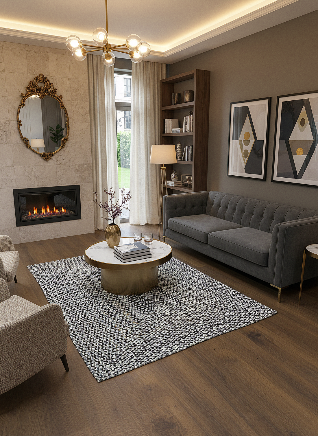 KNİTTED RUG 05 - Knitted Rectangle Rug