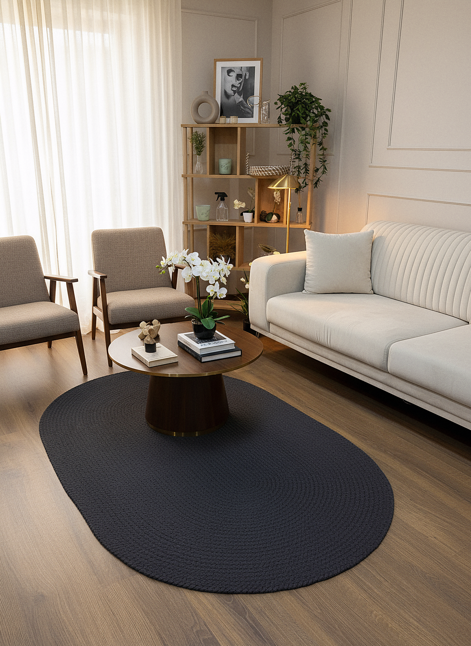 KNİTTED RUG 06 - Knitted Oval Rug