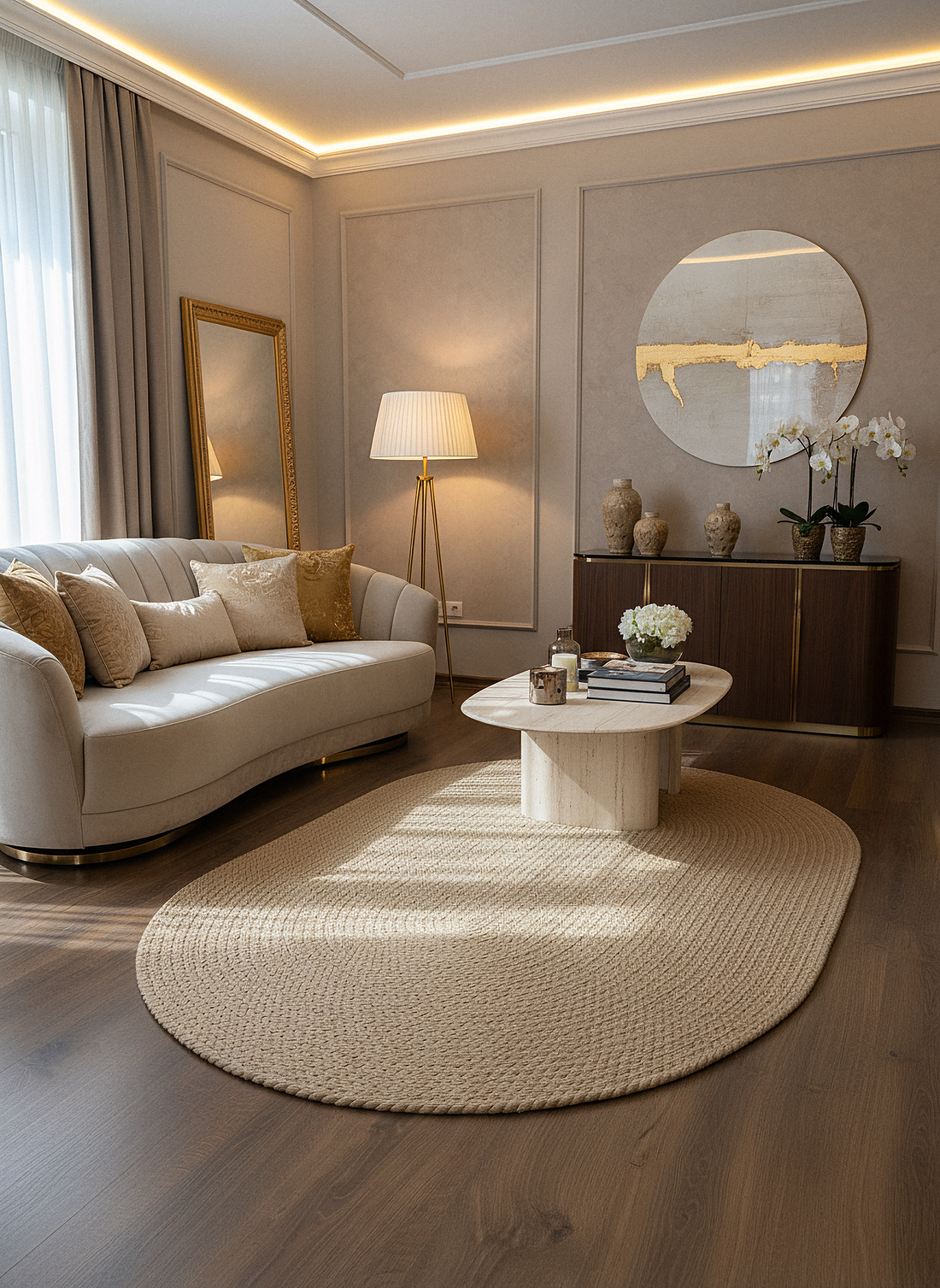KNİTTED RUG 10 - Knitted Oval Rug