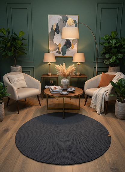 KNİTTED RUG 11 - Knitted Round Rug