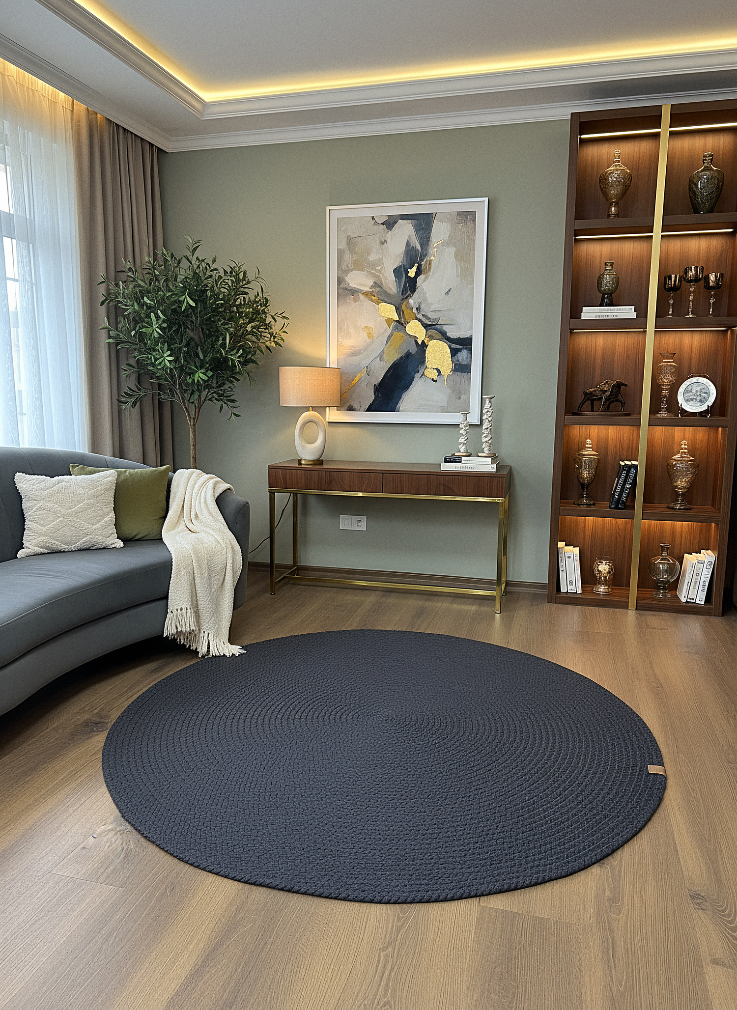 KNİTTED RUG 11 - Knitted Round Rug