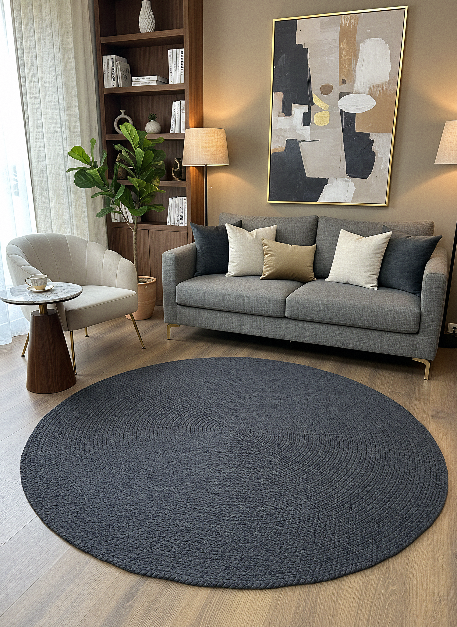 KNİTTED RUG 11 - Knitted Round Rug
