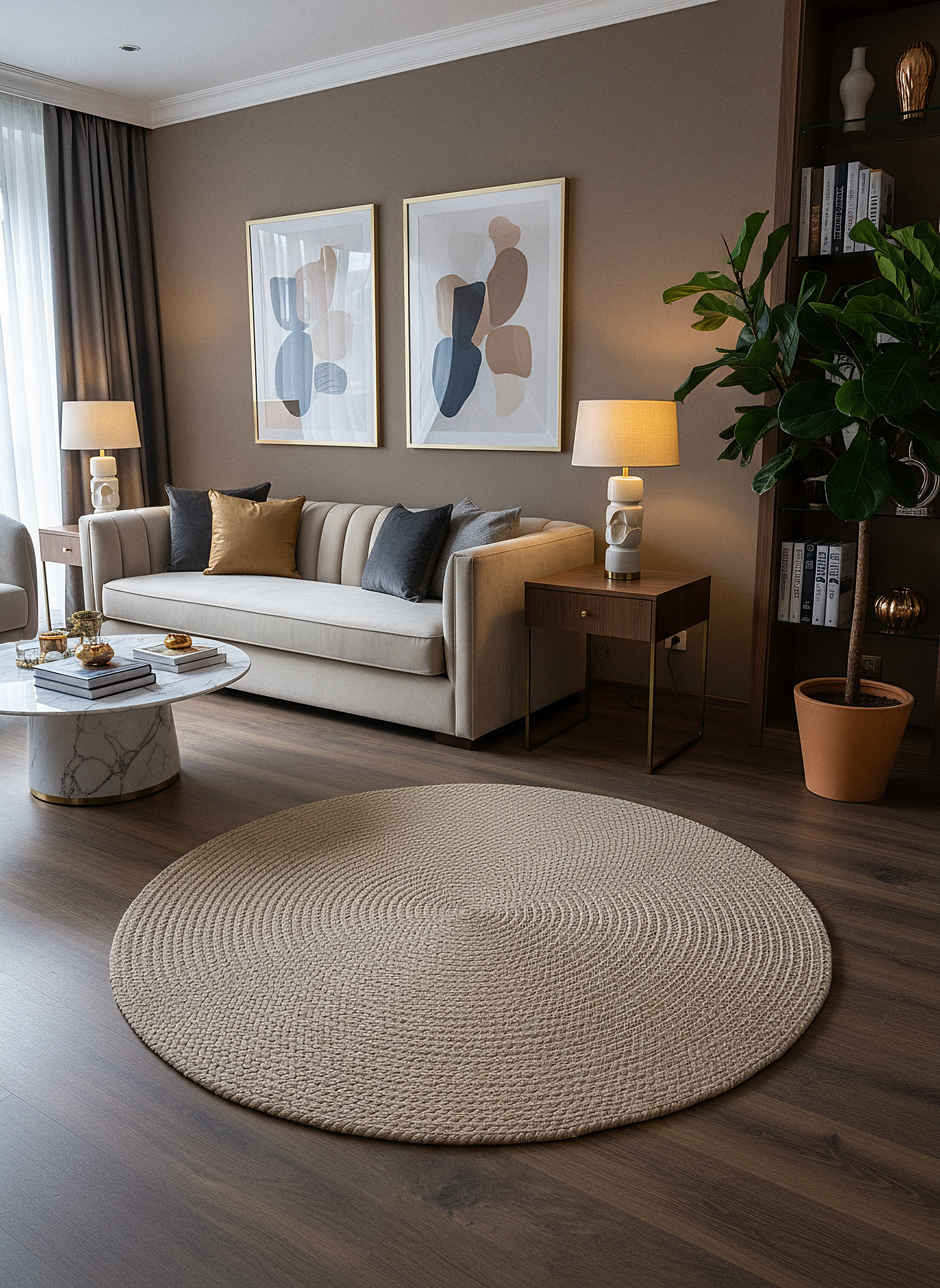 KNİTTED RUG 13 - Knitted Round Rug