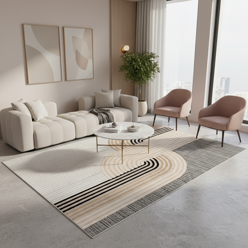 Arte HD Luna Beige - Chenille Rug
