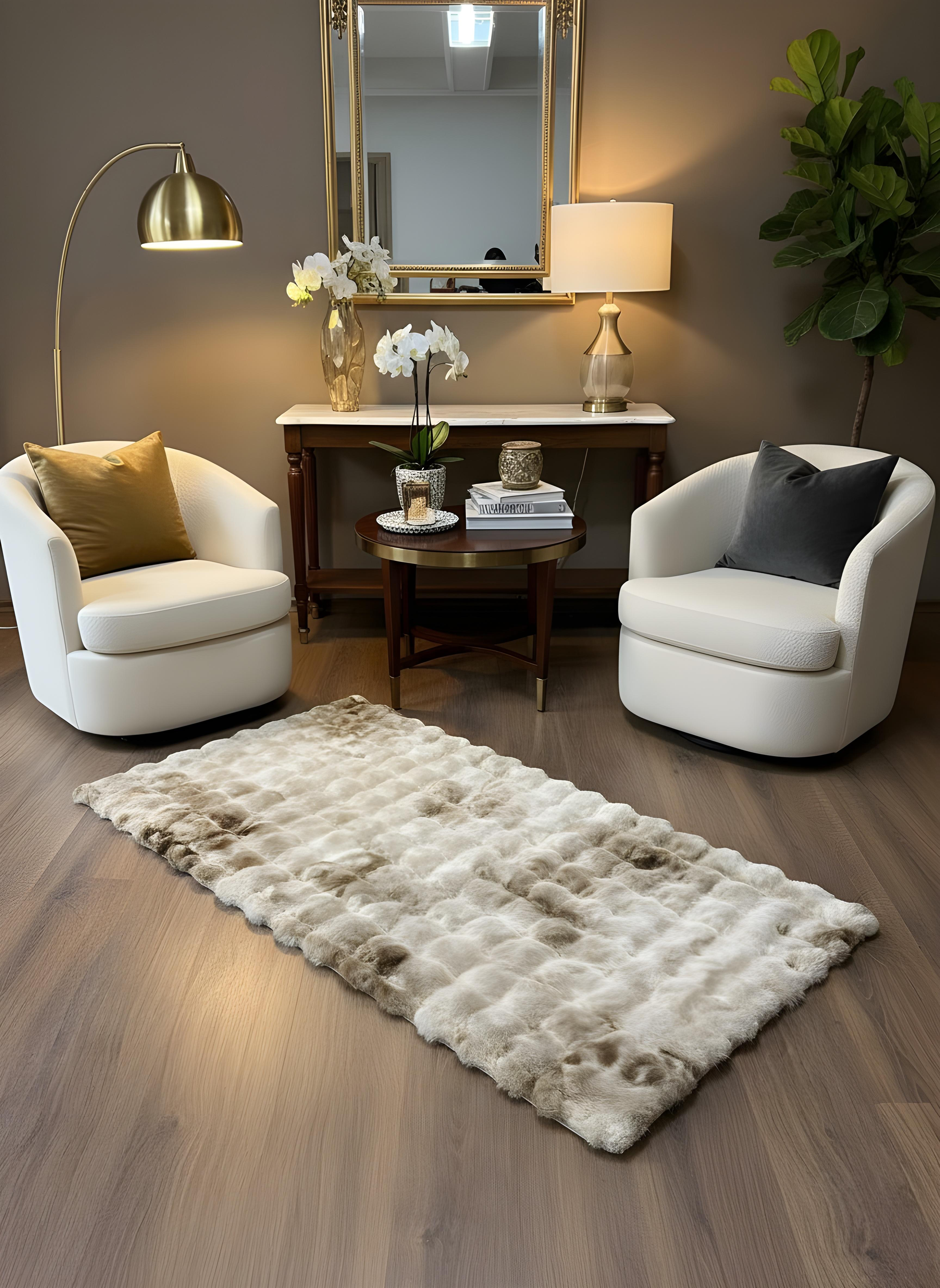 TAVŞAN NEO VİZON -  Kaymaz Taban Tavşan Shaggy Yatak Odası Oturma Odası Çocuk Odası Halısı