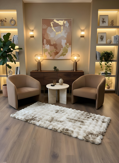 TAVŞAN NEO VİZON -  Kaymaz Taban Tavşan Shaggy Yatak Odası Oturma Odası Çocuk Odası Halısı