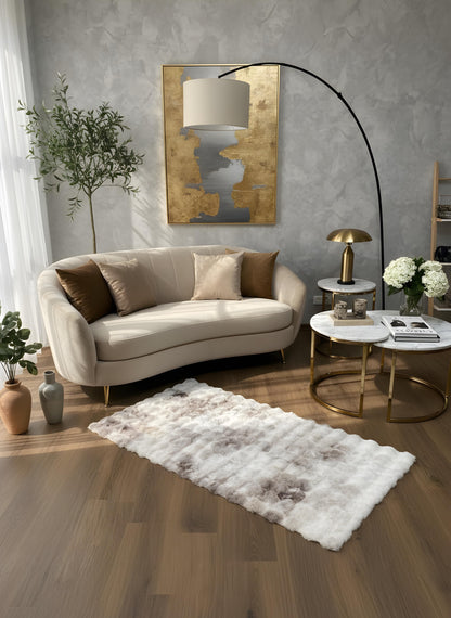 TAVŞAN NEO KAHVE -  Kaymaz Taban Tavşan Shaggy Yatak Odası Oturma Odası Çocuk Odası Halısı