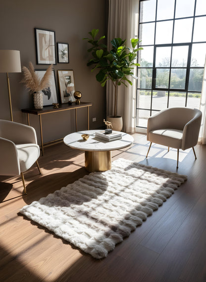 TAVŞAN NEO KAHVE -  Kaymaz Taban Tavşan Shaggy Yatak Odası Oturma Odası Çocuk Odası Halısı