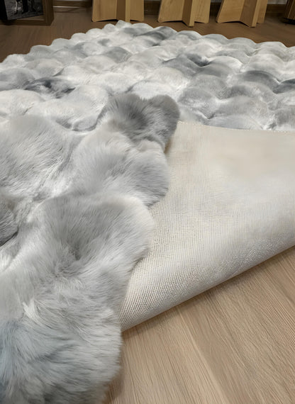 TAVŞAN NEO GRİ -  Kaymaz Taban Tavşan Shaggy Yatak Odası Oturma Odası Çocuk Odası Halısı