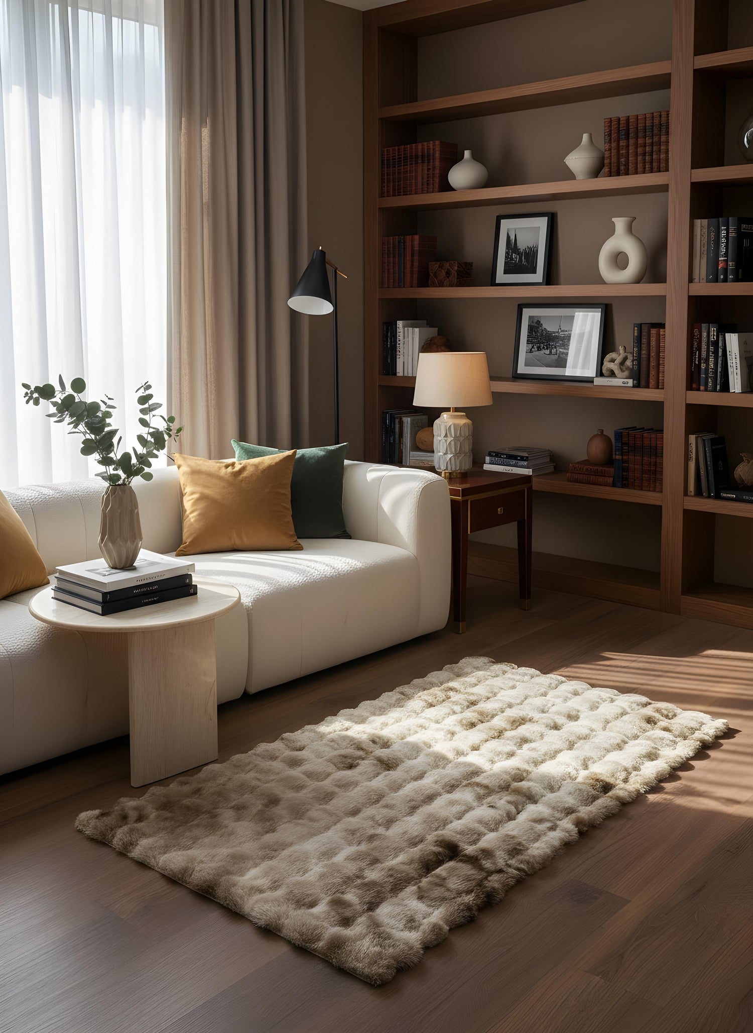 TAVŞAN NEO VİZON -  Kaymaz Taban Tavşan Shaggy Yatak Odası Oturma Odası Çocuk Odası Halısı