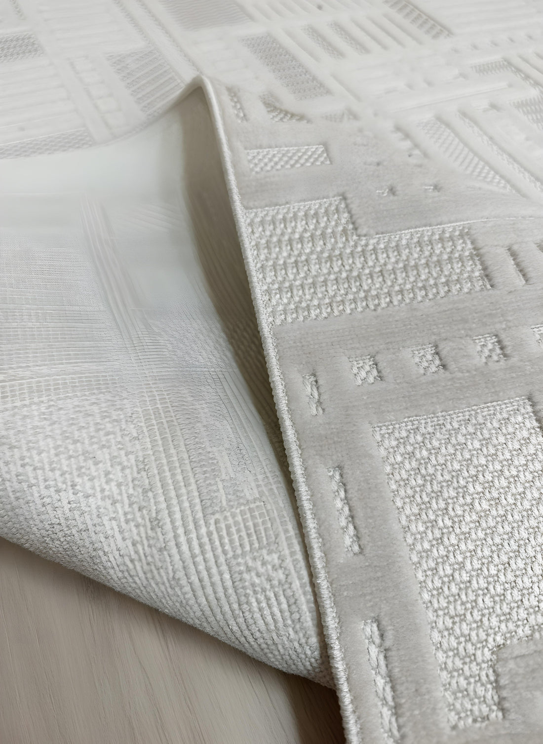 MYRA 448 Bej Geometrik Desenli Modern Salon Mutfak Koridor Balkon Halısı