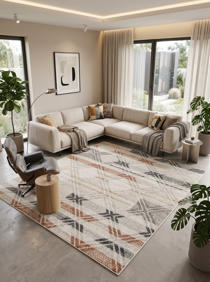 ARTE VN052 Geometrik Desenli Renkli Dekoratif Salon Mutfak Koridor Halısı