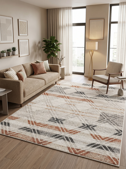 ARTE VN052 Geometrik Desenli Renkli Dekoratif Salon Mutfak Koridor Halısı
