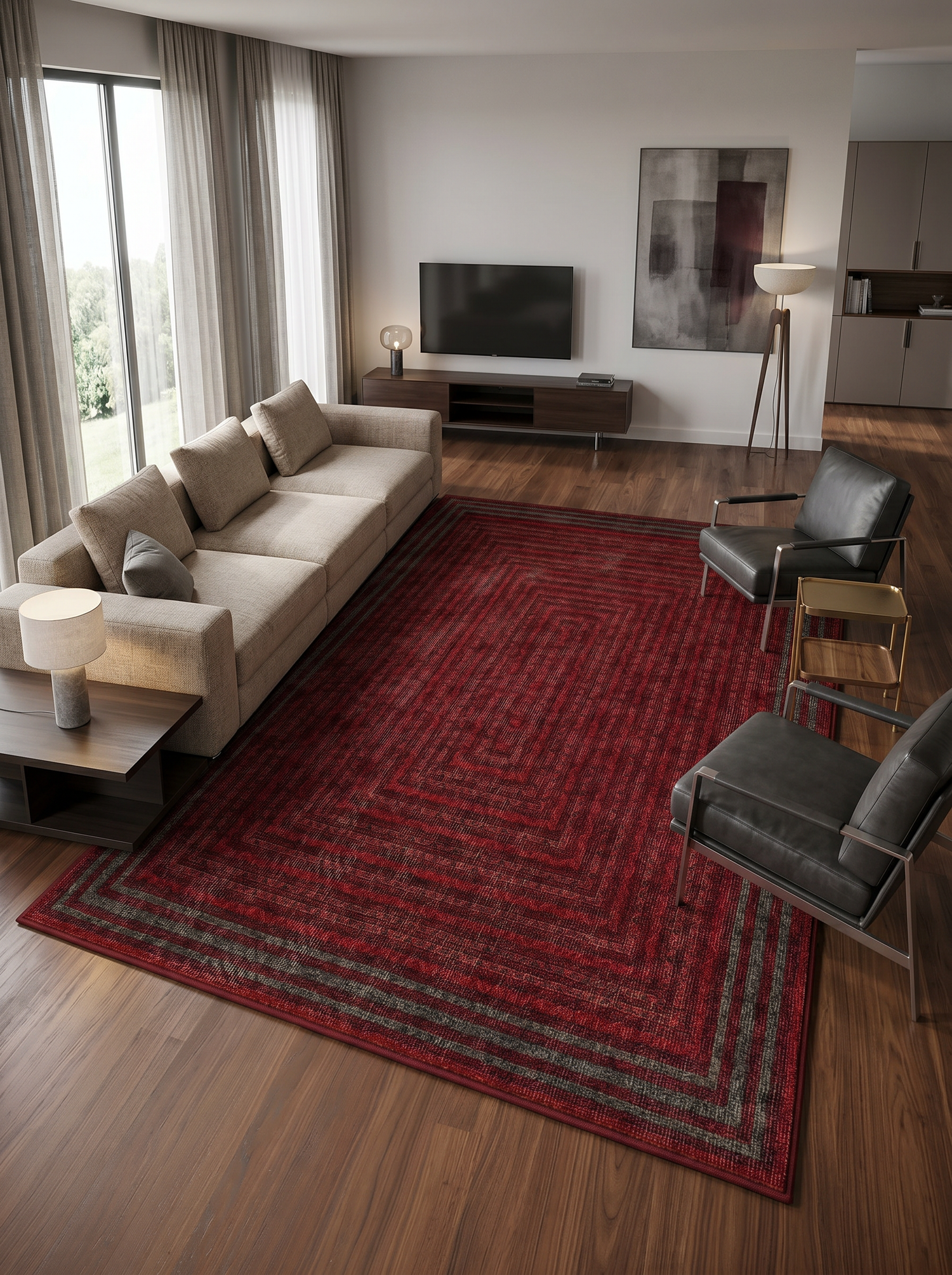 ARTE VN074 Klasik Afgan Desenli Renkli Dekoratif Salon Mutfak Koridor Halısı
