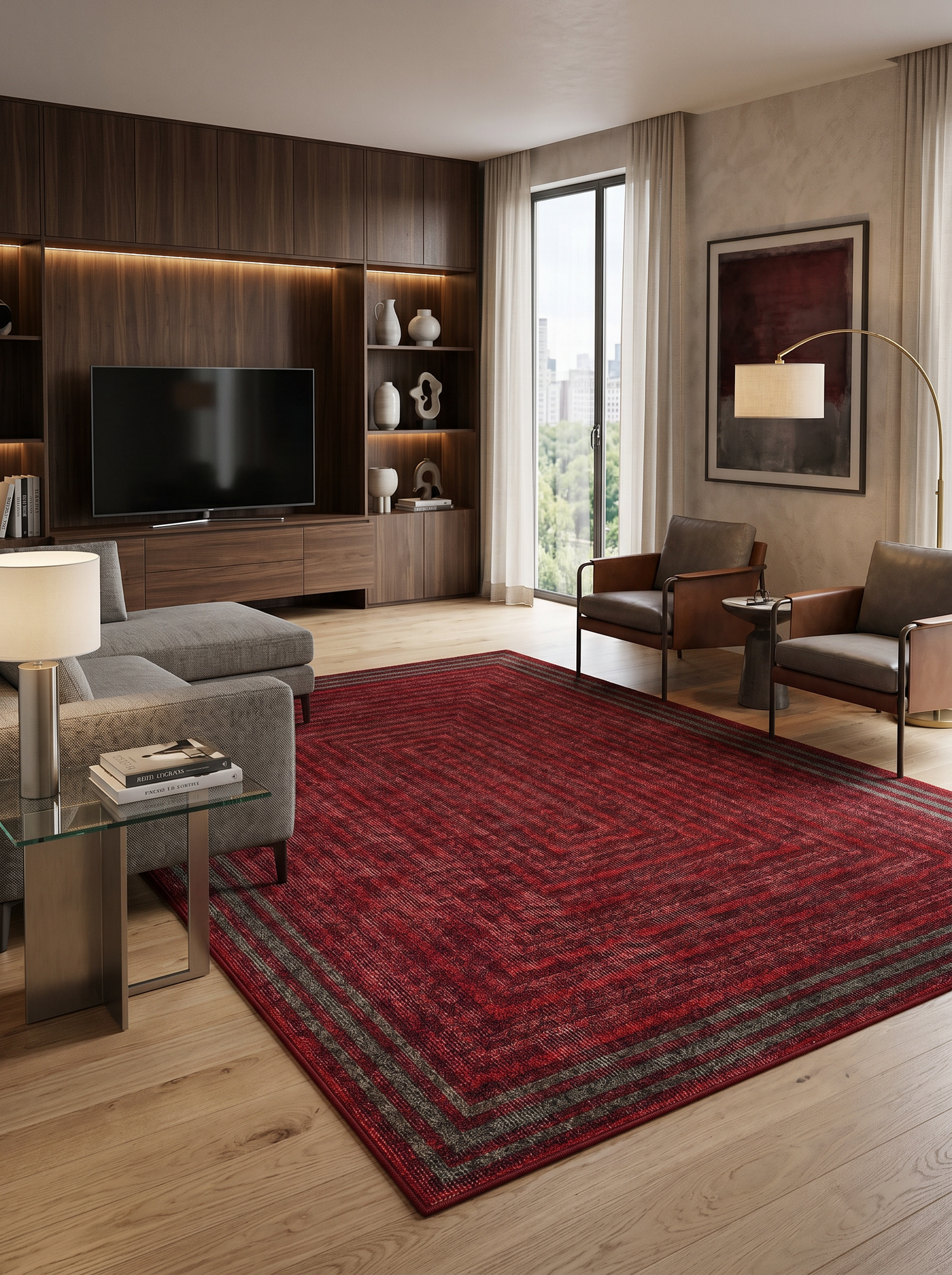 ARTE VN074 Klasik Afgan Desenli Renkli Dekoratif Salon Mutfak Koridor Halısı