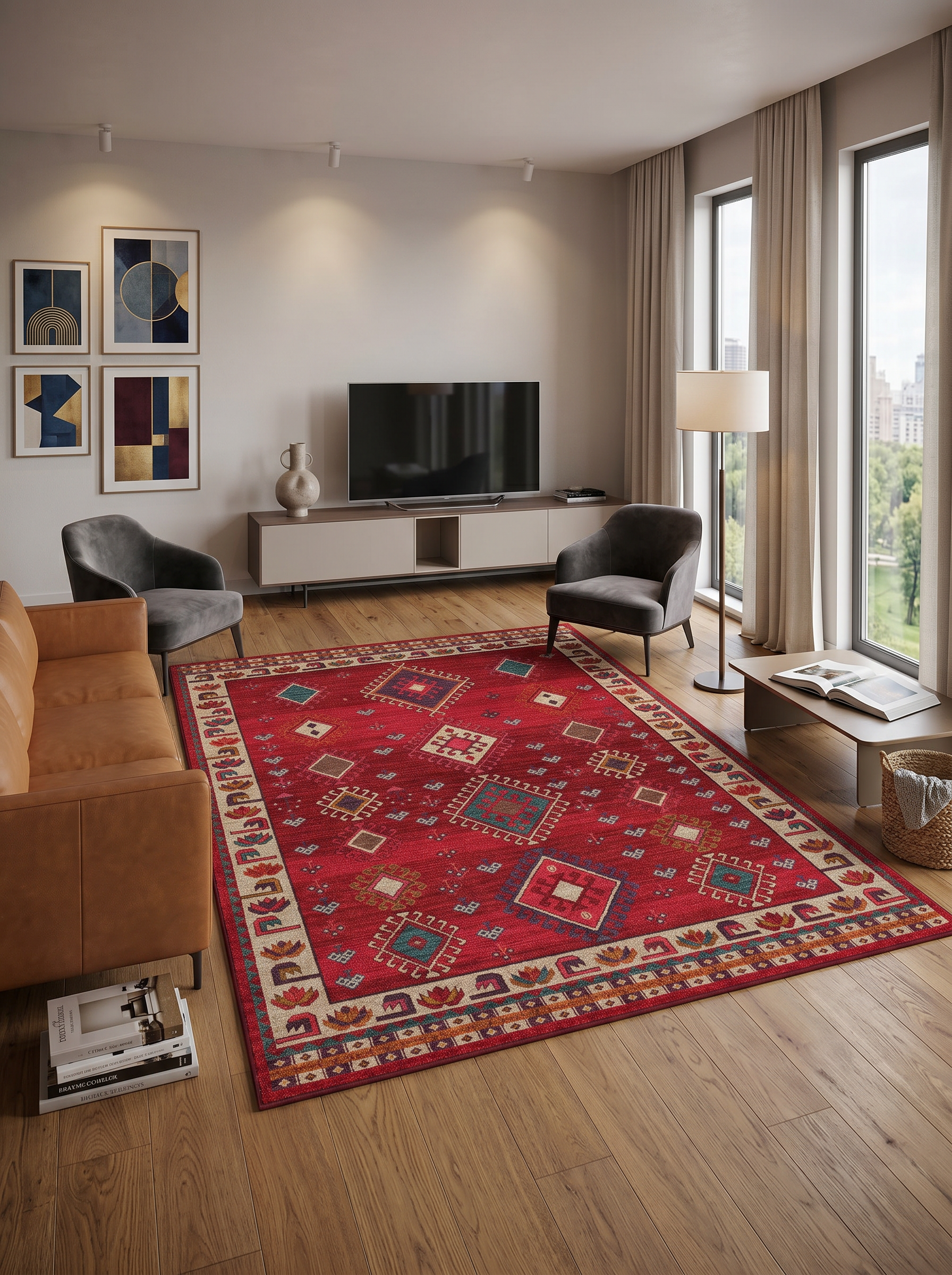 Arte VN129-1 Klasik Desenli Dekoratif Salon Mutfak Koridor Halısı