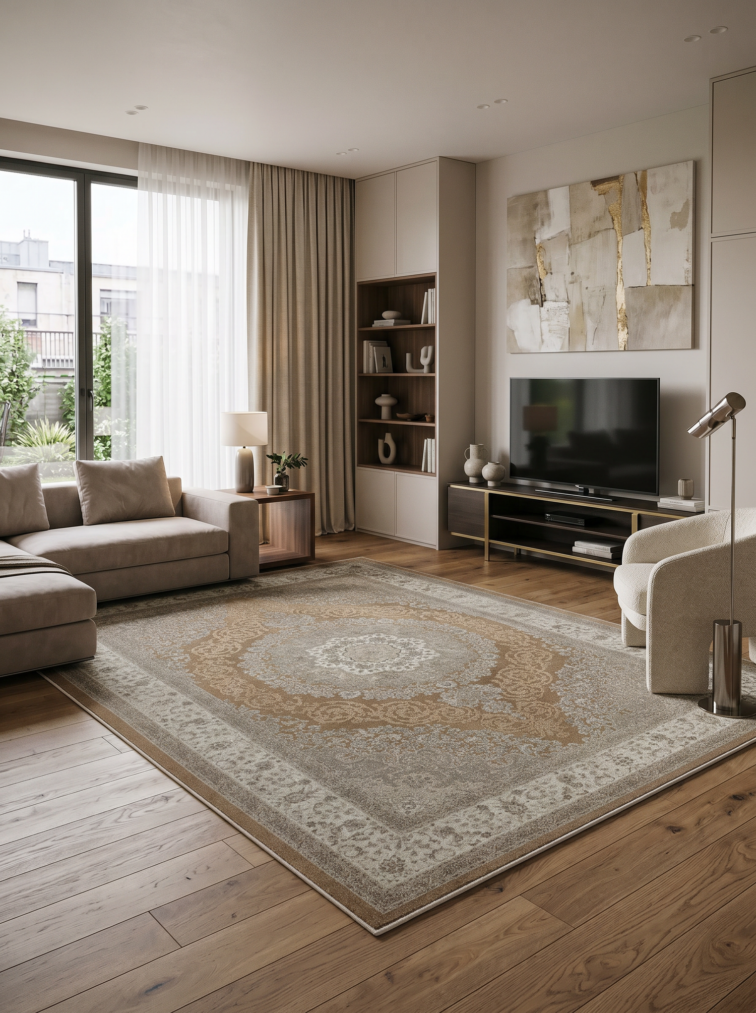 ARTE VN044 Klasik Desenli Figürlü Renkli Dekoratif Salon Mutfak Koridor Halısı