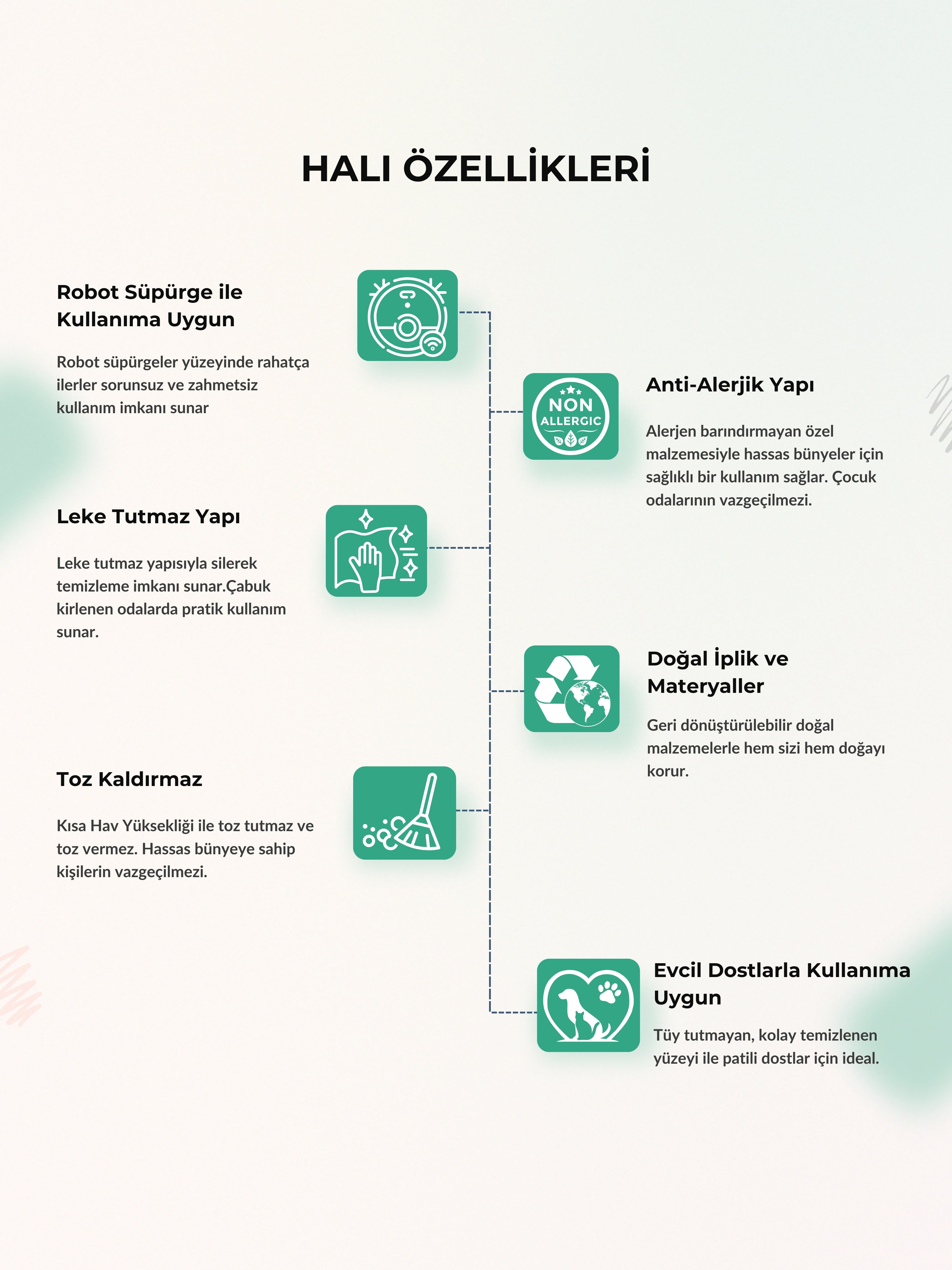 SİSAL-C01611 KREM Jüt Hasır Dokulu Doğal Salon Mutfak Koridor Balkon Halısı