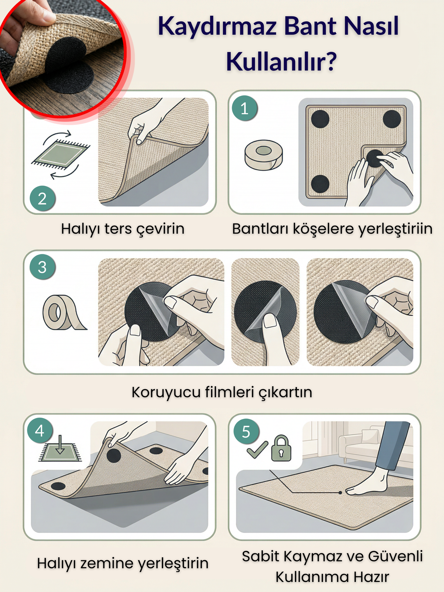 kaydırmaz bant nasıl kullanılır