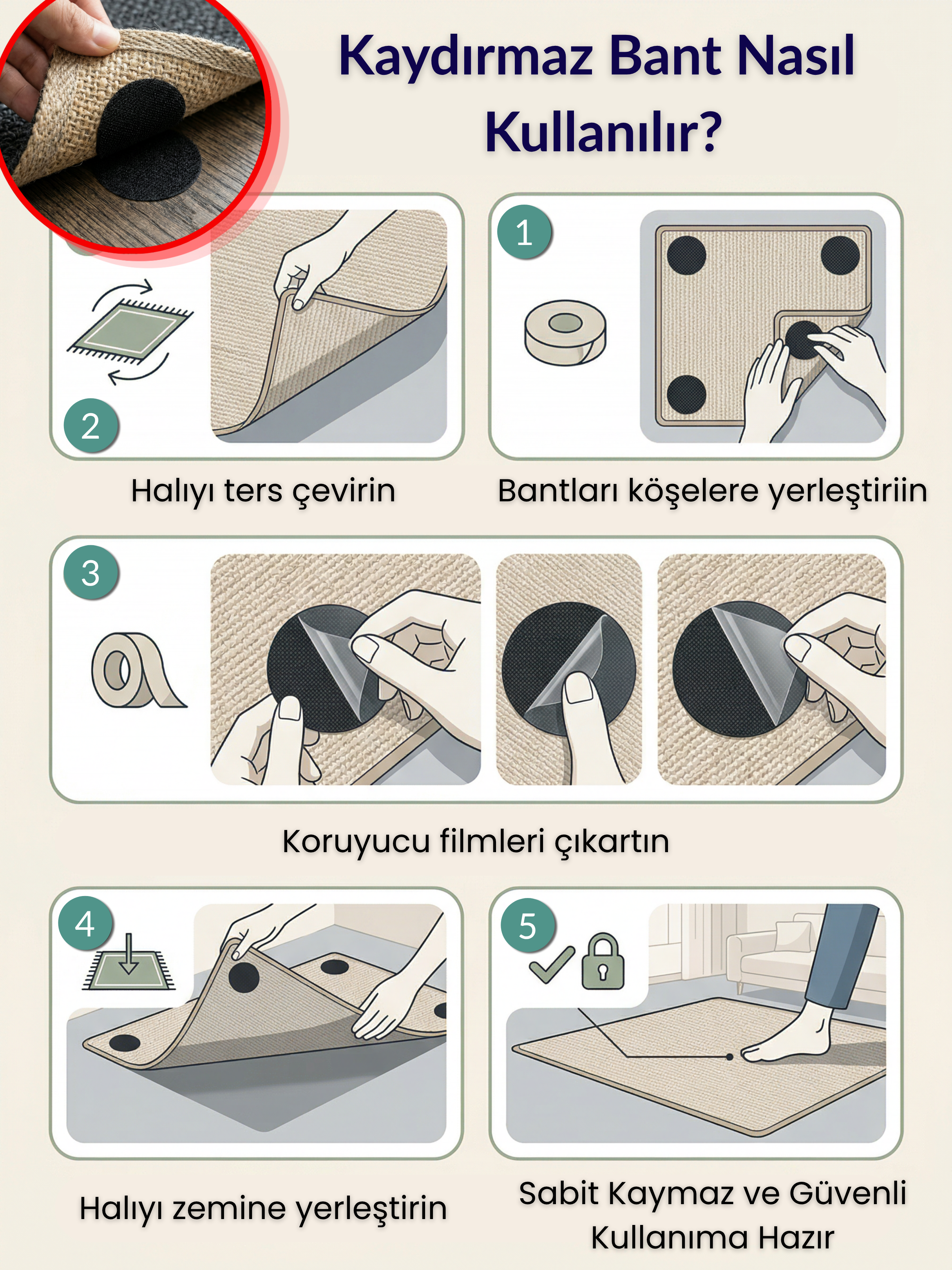 Arte HD010 Geometrik Desenli Renkli Dekoratif Dokuma Halı