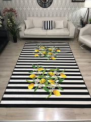 LEMON - %100 Pamuk Dokuma Taban Makinede Yıkanabilir Kaymaz Halı