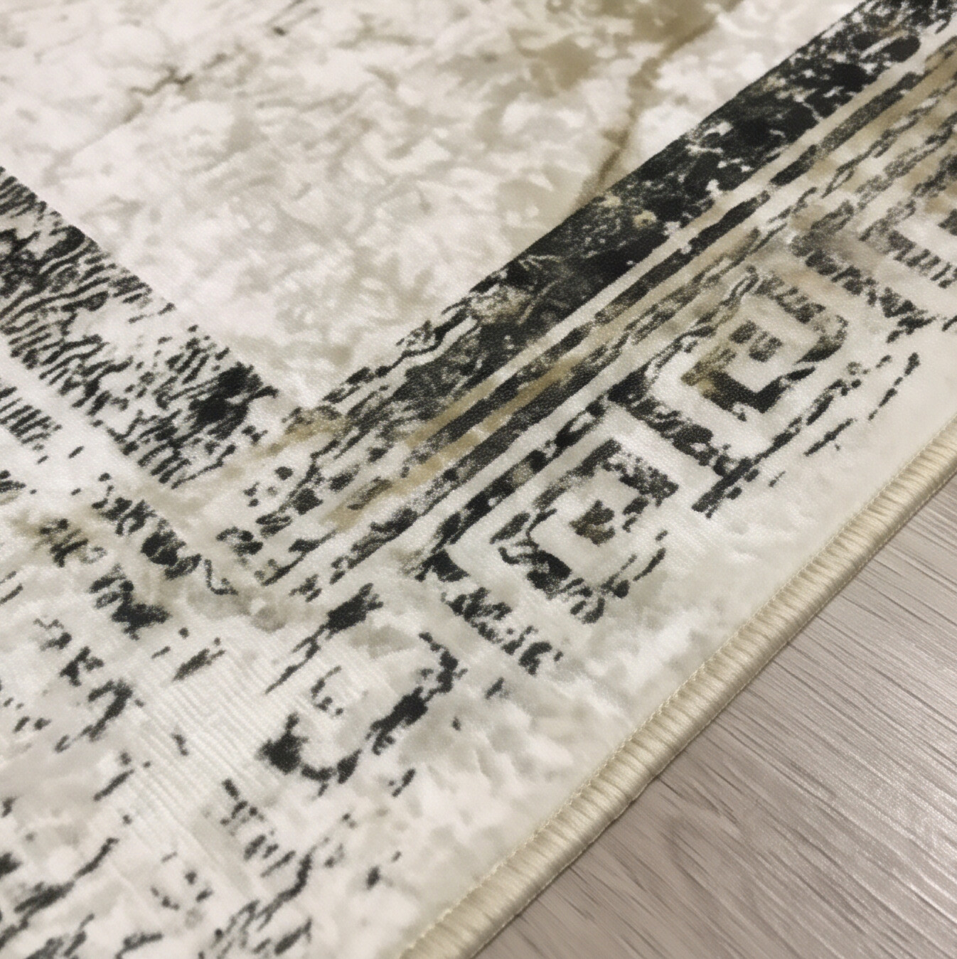 CHAİN MARBLE GOLD - %100 Pamuk Dokuma Taban Makinede Yıkanabilir Kaymaz Halı
