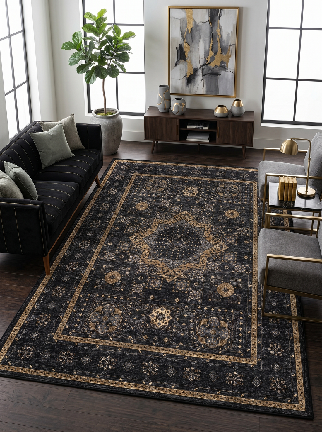 ARTE VN060 Vintage Klasik Desenli Renkli Dekoratif Salon Mutfak Koridor Halısı