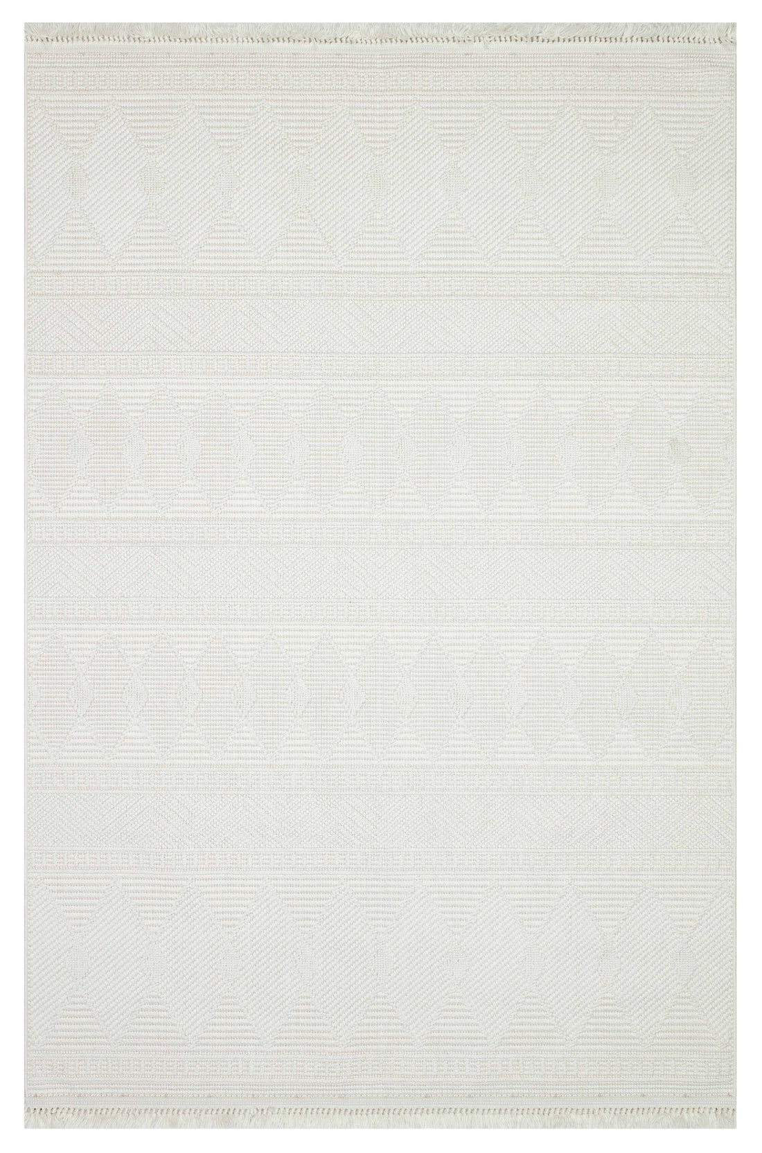 OSLO 5019-T KREM Yumuşak Bukle (Loop) Dokuma Geometrik Desenli Salon Mutfak Koridor Halısı