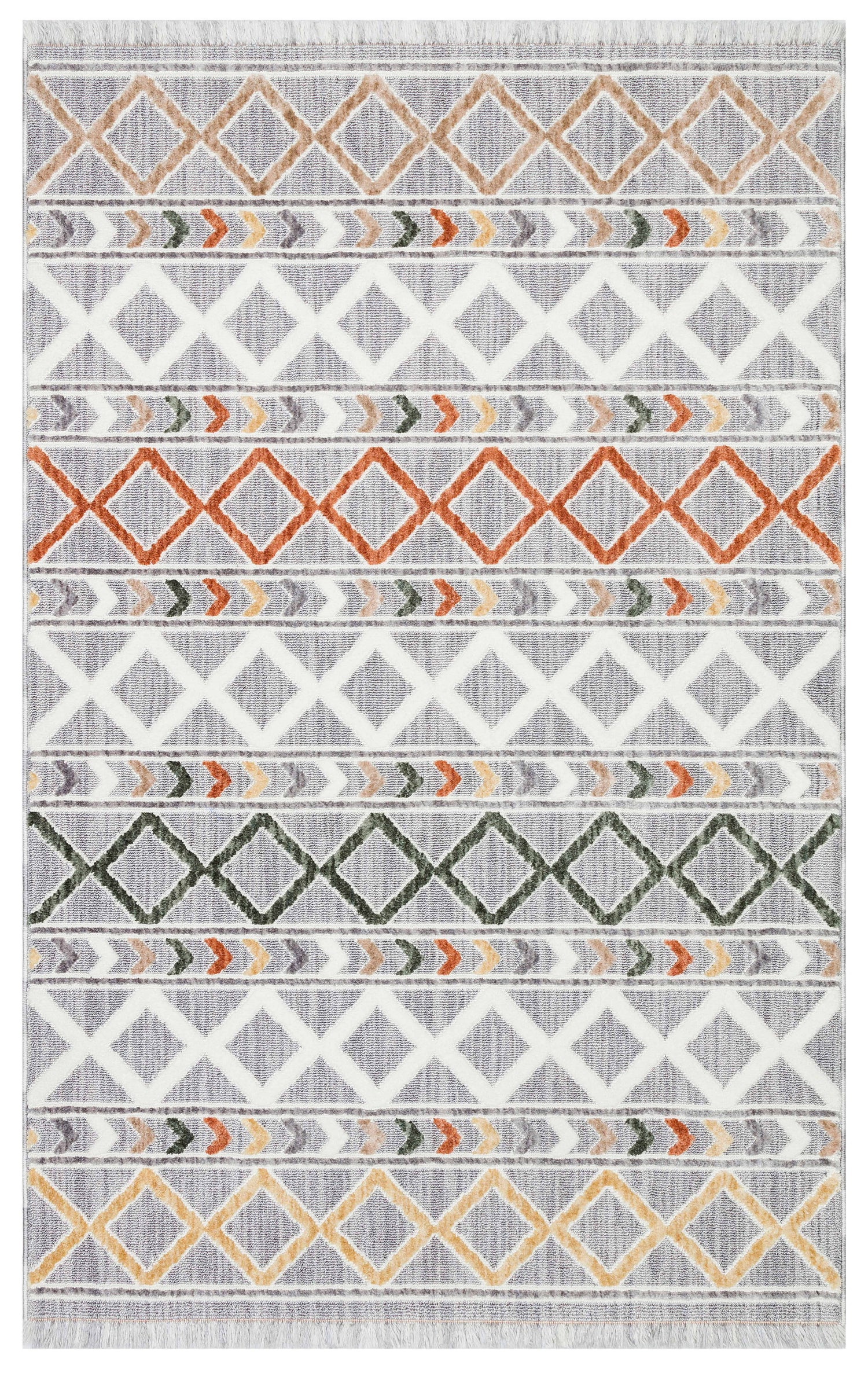 PALERMO T3 GRİ Modern Geometrik Desenli Salon Mutfak Koridor Halısı-KP