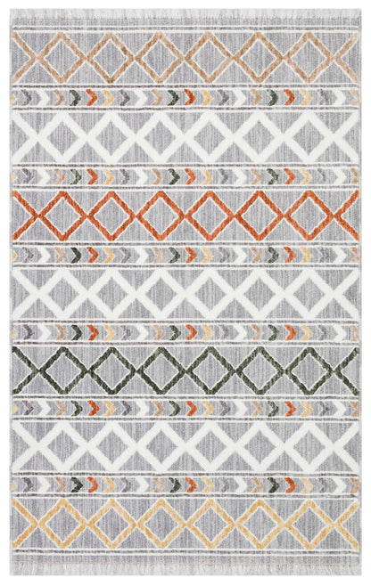 PALERMO T3 GRİ Modern Geometrik Desenli Salon Mutfak Koridor Halısı-KP