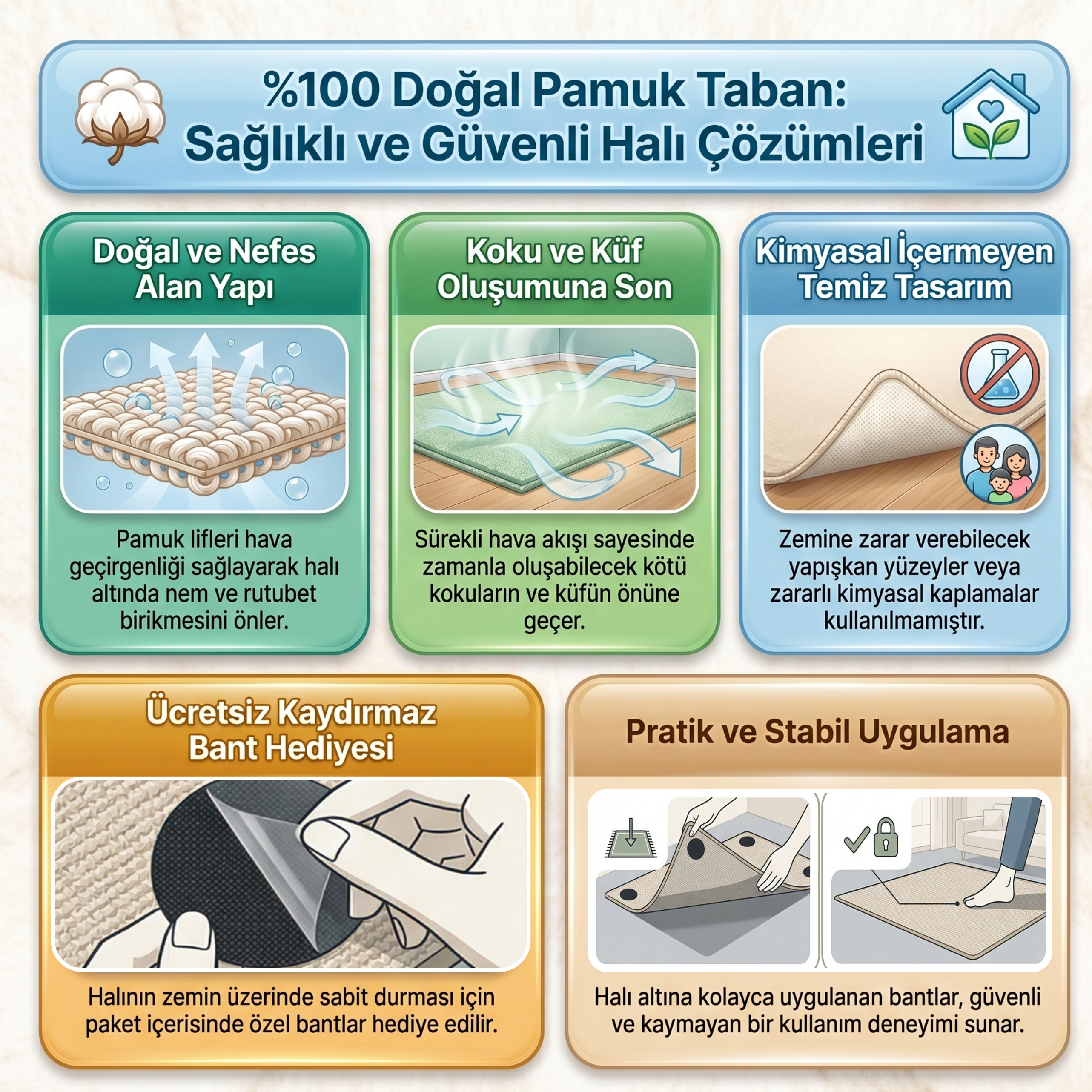 Arte HD018 Çiçek Desenli Dekoratif Dokuma Halı