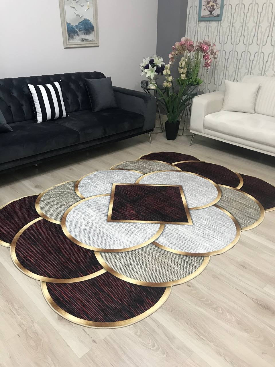 SERVE - %100 Pamuk Dokuma Taban Makinede Yıkanabilir Kaymaz Halı
